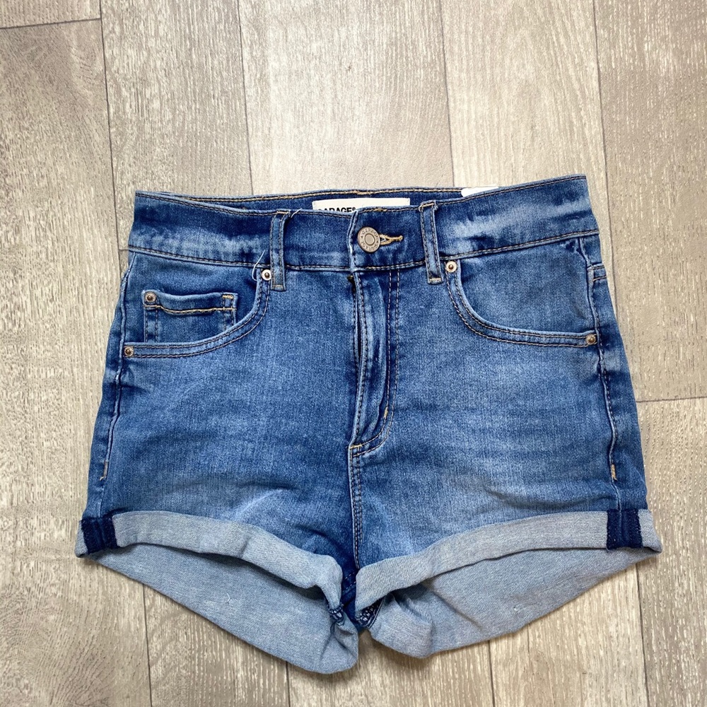 garage jean shorts with cuff